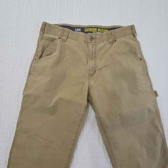 Lee Extreme Motion Utility Pants Men 36x32 Beige Loose Fit Straight Stretch - Picture 8 of 16